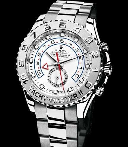 Replica Rolex White Gold Yacht-Master II 44 Watch White Dial 116689 - Click Image to Close