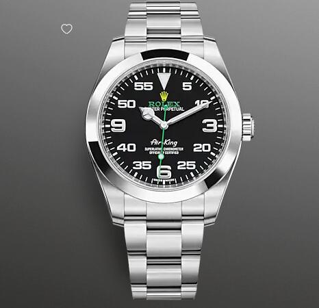 Replica Rolex Air-King Watch Black Dial 116900