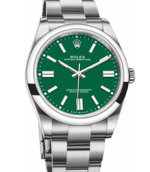 Rolex Oyster Perpetual 41 Green dial replica watch 124300-0005