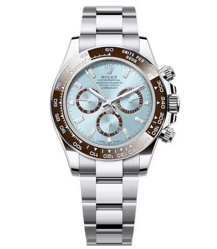 Rolex 126506-0002 Cosmograph Daytona Platinum Cerachrom Ice Blue Baguette Oyster Replica Watch