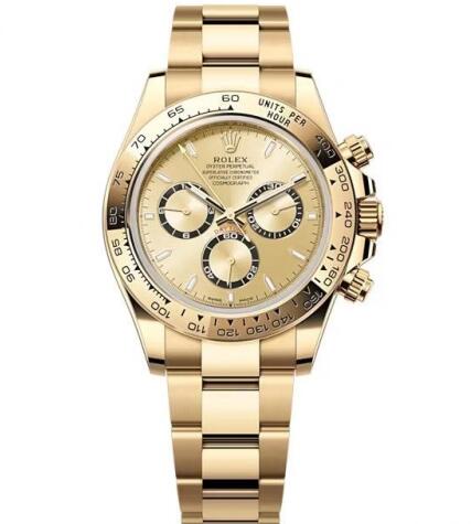 Rolex 126508-0005 Cosmograph Daytona Yellow Gold Golden Oyster Replica Watch - Click Image to Close