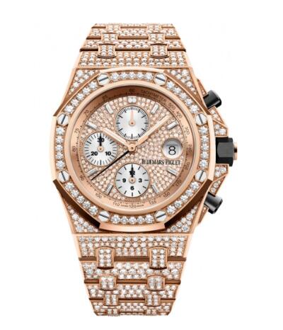 Audemars Piguet Royal Oak Offshore Pink Gold Diamond Diamond Bracelet Replica watch 26476OR.ZZ.1273OR.01.A