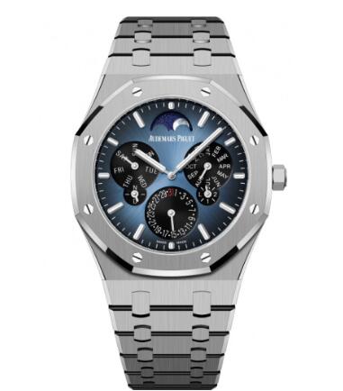 Audemars Piguet Royal Oak Perpetual Calendar Ultra Thin Titanium Gradient Blue Replica Watch 26586TI.OO.1240TI.01