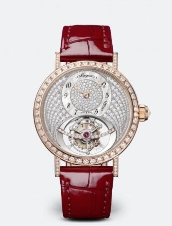 Breguet Tourbillon 3358 Rose Gold Diamond Stunning Sight Replica Watch 3358BR/8D/986/D0