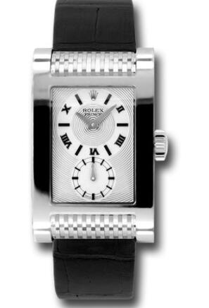 Replica Rolex CelliniPrince Watch 5441.9 White Gold Silver Dial