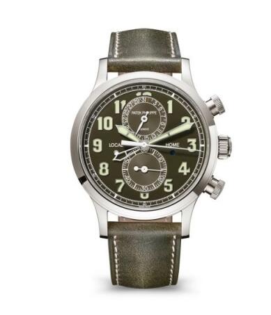 Patek Philippe Calatrava Pilot Travel Time Chronograph Replica Watch 5924G-010
