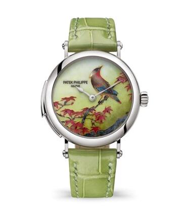 Patek Philippe Minute Repeater 7000 Bird on a Red Maple Replica Watch 7000/50G-011