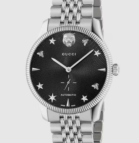 Replica Gucci G-Timeless Watch Black Dial With Star Bee & Lions Head 40mm YA126353