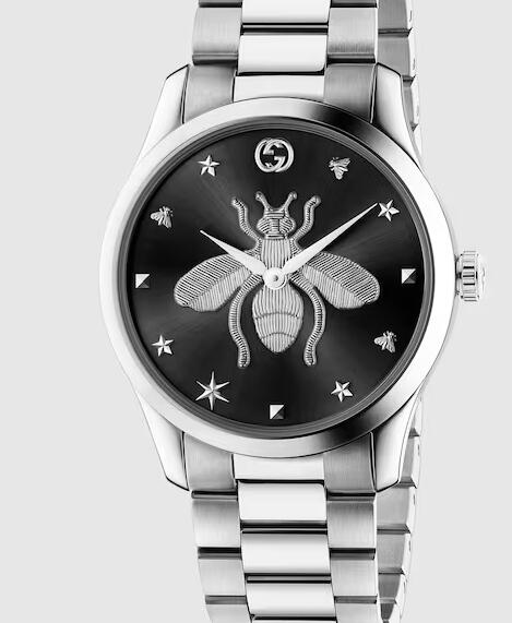 Replica Gucci G-Timeless Watch 38 mm in steel YA1265016
