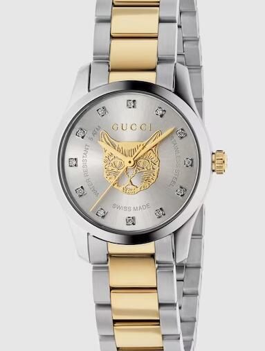 Replica Gucci G-Timeless Watch 27 mm in steel YA1265016