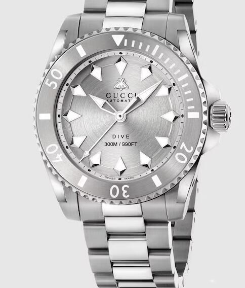 Gucci Dive Watch replica 40mm in steel YA136354
