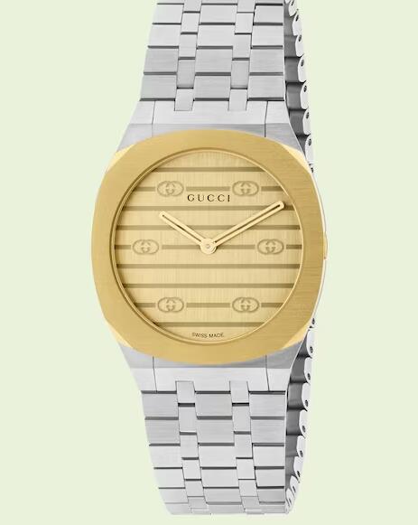 Replica Gucci 25H Watch 30mm in steel YA163502
